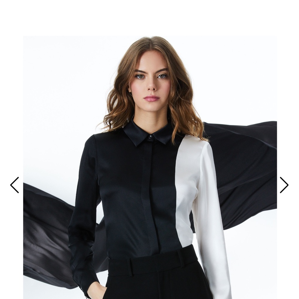 Alice + Olivia Willa Silk Blouse